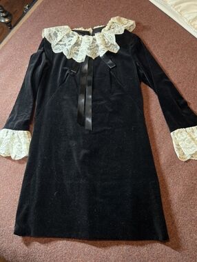 Vintage Wednesday Adams Style Mini Dress Size 9 (6.5in Of Extra Fabric Tacked Up